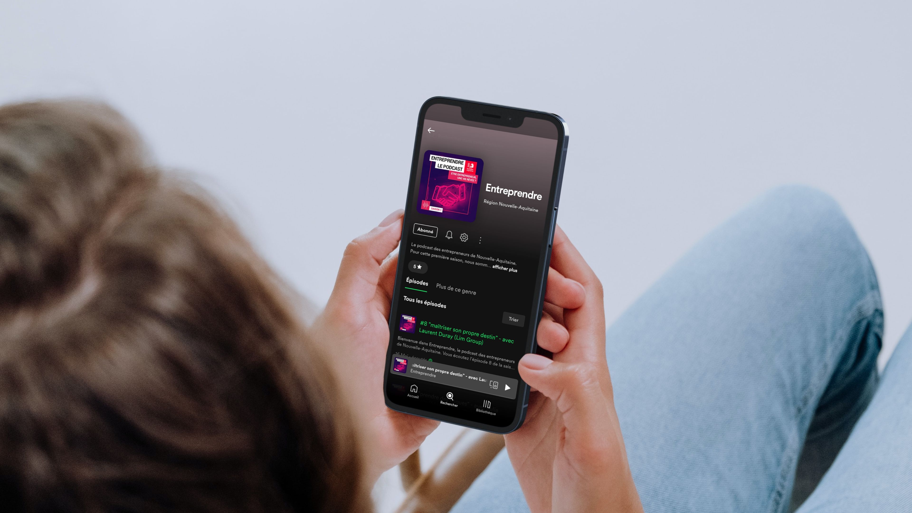 Podcast dans téléphone