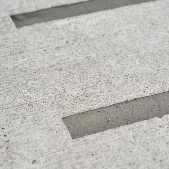 béton unelo en gros plan.