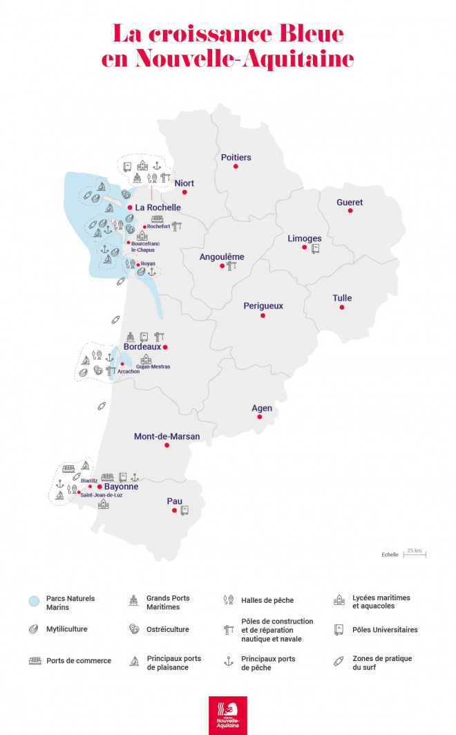 Infographie - La croissance bleue en Nouvelle-Aquitaine