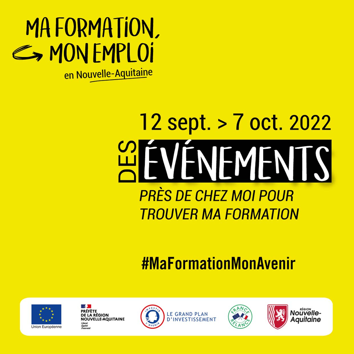 Affiche Ma formation - Mon emploi 2022